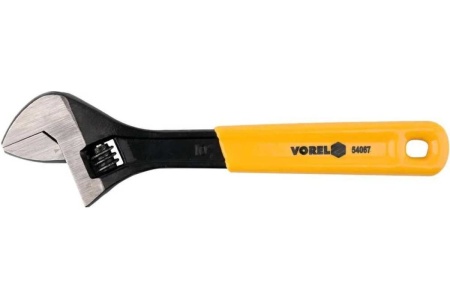 Разводной ключ VOREL резиновая ручка, 250 мм 54067