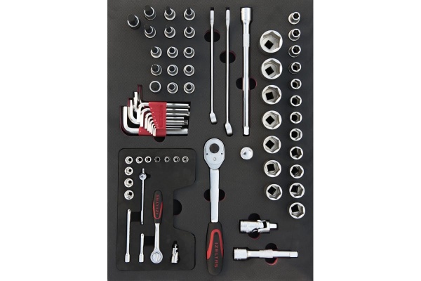 Инструментальная тележка IZELTAS серии GARAJ с инструментами, 7 выдвижных ящиков 8242001142