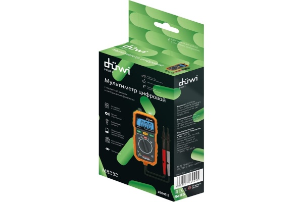 Цифровой мультиметр со светодиодным фонариком duwi M8232 PROFI 26045 5