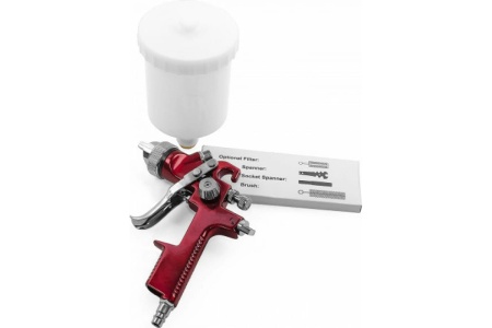 Пневматический краскопульт INTERTOOL, форсунка 1.4 мм, бачок 600 мл, PT-0104