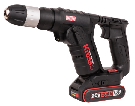 Перфоратор аккумуляторный, бесщеточный KRESS KU380, 20В, 2Ач х2, кейс