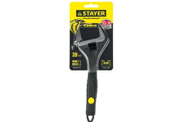 Разводной ключ STAYER COBRA, 200 / 39 мм 27264-20 Разводной ключ STAYER COBRA, 200 / 39 мм 27264-20