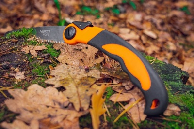 Складная пила NEO Tools 43 см, зуб 3D, двухкомпонентная рукоятка 63-120