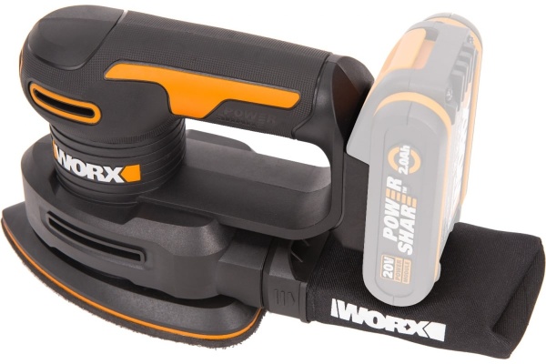 Аккумуляторная виброшлифмашина WORX WX822.9 Аккумуляторная виброшлифмашина WORX WX822.9