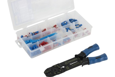 Набор для обжима с клещами и клеммами Optimus 201 пр, обжимка контактов hd SE201