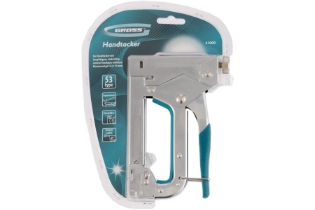 Мебельный регулируемый степлер, стальной корпус, тип скобы 53, 4-14мм GROSS Handwerker 41000