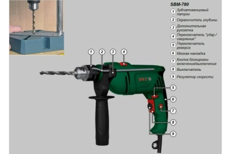 Ударная дрель DWT SBM-780 5.1.26