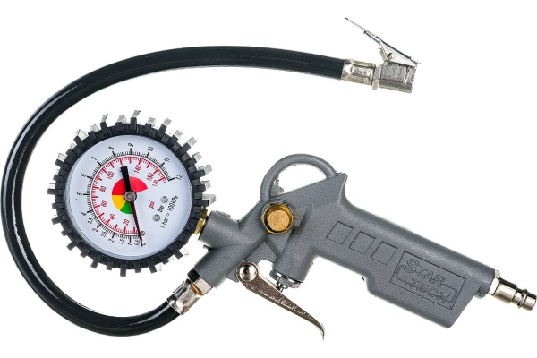 Пистолет подкачки с манометром ROSSVIK AT.GM.1