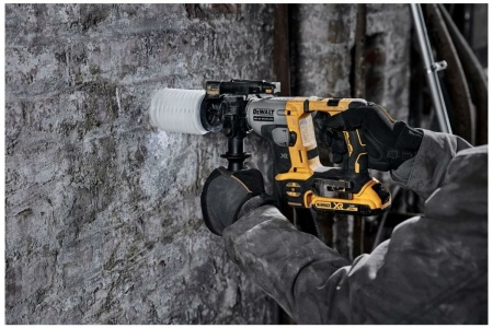 Бесщеточный перфоратор DEWALT 18 В XR, SDS-Plus, 2 батареи POWERSTACK и зарядное устройство DCH172E2T-QW
