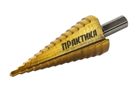 Сверло по металлу ступенчатое 4-30 мм шаг 2 мм TIN ПРОФИ ПРАКТИКА 798-324