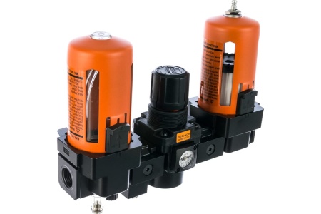 Блок подготовки воздуха: влагоотделитель, регулятор, лубрикатор (3000 л/мин; 10 бар; 1/2") WIEDERKRAFT WDK-70240