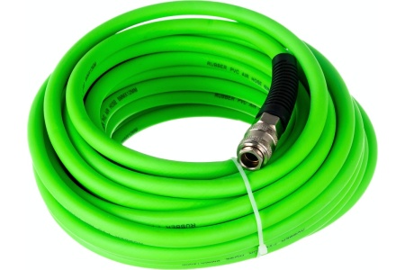 Шланг резиновый профессиональный с быстросъемными соединениями и пвх покрытием (15 м; 6х12 мм; 20 бар) Pegas PGS-4928