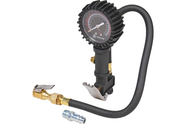 Пистолет для накачки шин с манометром Airline PRO 16АТМ, с клапаном сброса ATBU007