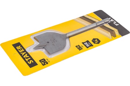 Сверло по дереву перовое STAYER Flat 50x152 мм 2950-50_z01 Сверло по дереву перовое STAYER Flat 50x152 мм 2950-50_z01