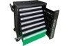 Инструментальная тележка ROCKFORCE 7 секций, с дополнительной боковой секцией, зеленая RF-55299