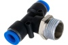 Фитинг Т-образный с наружной резьбой (10 мм; 1/2") для пластиковых трубок ROCKFORCE RF-SPB10-04