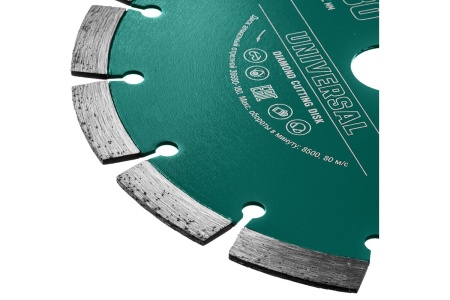 Диск алмазный сегментный по железобетону и бетону KRAFTOOL Universal 150х22 мм 36680-150