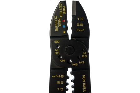 Обжимной инструмент для изолированных и неизолированных кабельных наконечников HAUPA 210808