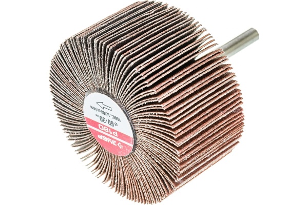 Круг шлифовальный веерный лепестковый на шпильке (30х60 мм; P180) Зубр 36602-180