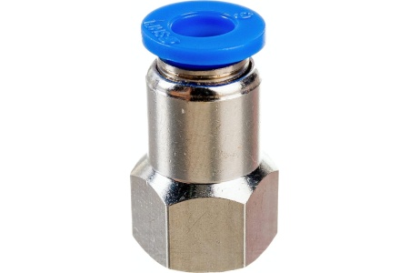 Фитинг цанговый прямой с внутренней резьбой 1/8F для трубки диаметром 6 мм SHPI PCF 06-R01