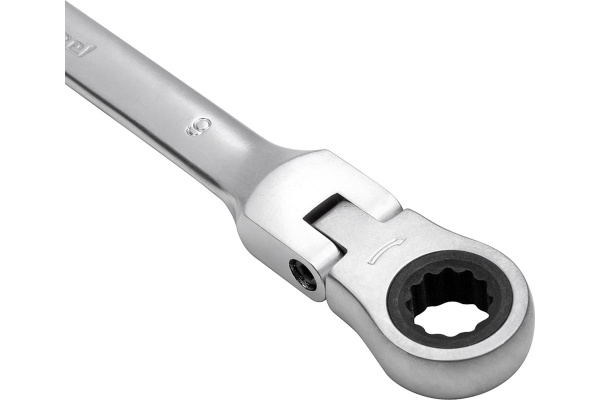 Комбинированный ключ трещоточный с шарниром 9мм AV Steel  AV-315209
