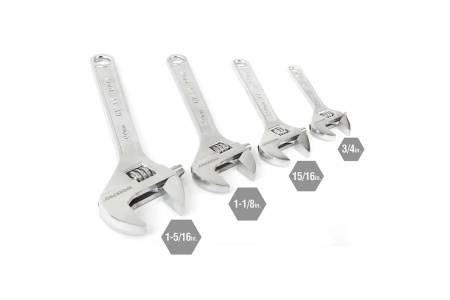 Набор разводных ключей WORKPRO 4 штуки W003202 Набор разводных ключей WORKPRO 4 штуки W003202