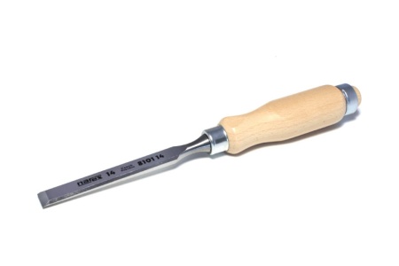 Плоская стамеска Narex с деревянной светлой ручкой 14 мм 810114