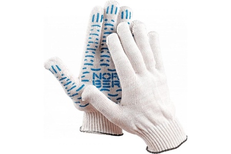 Перчатки NORDBERG 6 нитей, 10 класс, 150ТЕКС, белые NCG610150.1