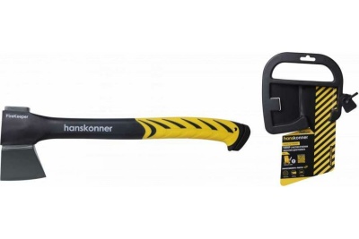 Кованый топор с зажигалкой Hanskonner 650 г, фибергласовая рукоятка с TPE, PTFE покрытие HK1015-02-FB0650