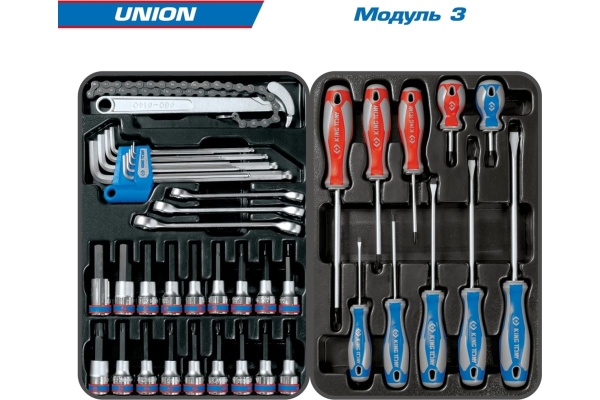 Набор инструментов KING TONY UNION в чёрной тележке, 173 предмета 9G35-000MR