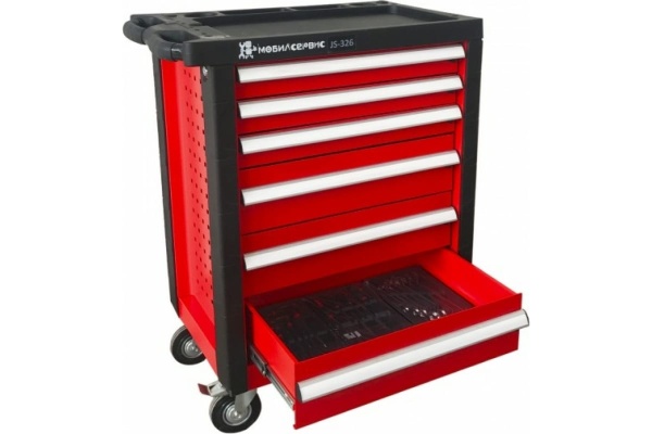 Инструментальная тележка МОБИЛСЕРВИС с инструментом JS-326 with 18 tools sets