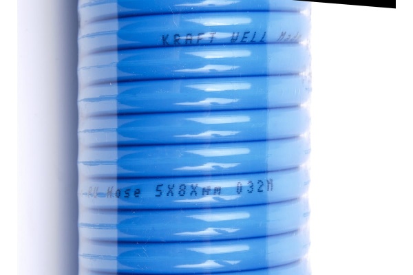 Шланг воздушный полиуретановый, спиральный 5x8 мм, 12 м KraftWell KRW-HC050812