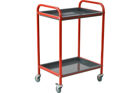 Тележка для инструментов Zatesov две полки, открытая ТТ-02-RED