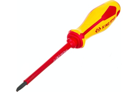 Комбинированная диэлектрическая отвертка KING TONY Slotted/Phillips №1, 100 мм 147E0104