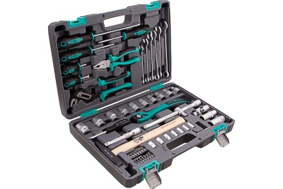 Набор инструмента 1/2", CrV, S2, усиленный кейс, 58шт STELS 14113