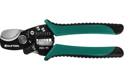 Кабелерез KRAFTOOL RC-11 d-11 мм, 0.5-6 мм2, съемник изоляции 22696-2