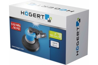 Эксцентриковая пневматическая шлифмашина HOEGERT TECHNIK 150 мм HT4R652