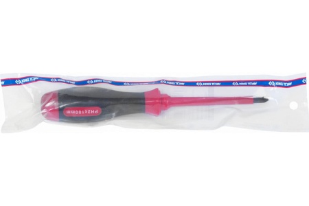 Крестовая отвертка KING TONY Phillips №2, 100 мм, диэлектрическая 14710204