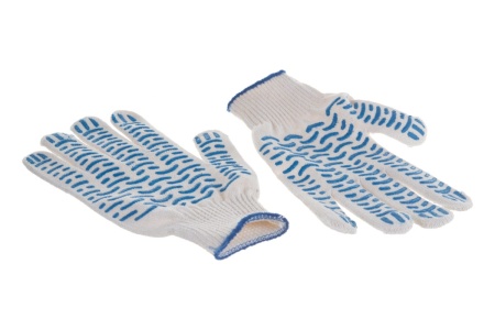 Перчатки хлопчатобумажные с ПВХ-напылением Россия 67716