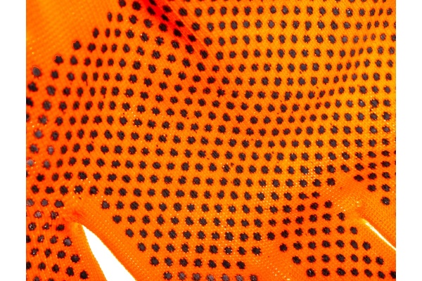 Перчатки Россия нейлон, ПВХ точка, 13 класс, оранжевые, XL 67845