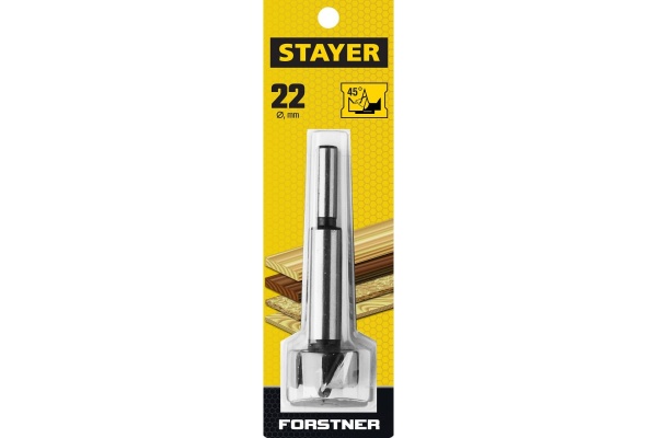 Сверло Форстнера по дереву STAYER Forstner 22 мм 29985-22_z01