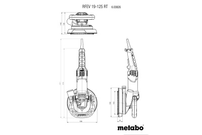 Шлифователь по штукатурке Metabo RFEV 19-125 RT 603826710