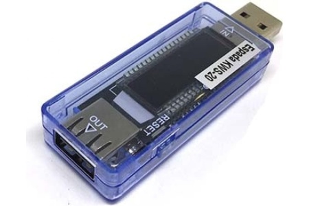 Цифровой тестер USB Espada KWS-V20, 4 параметра, (синий) 41421