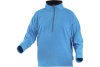 Флисовая толстовка HOEGERT TECHNIK EDER, на молнии 3/4, голубая, р.XL HT5K375-XL