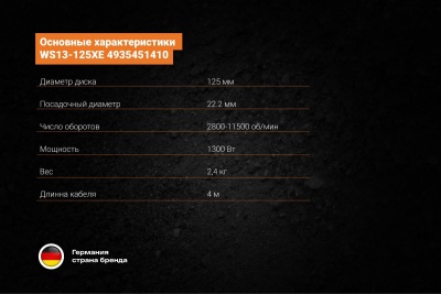 Угловая шлифмашина AEG WS13-125XE 4935451410