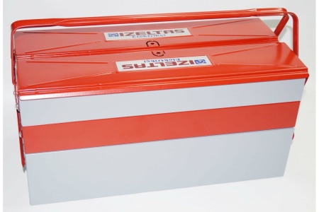 Раскладной ящик с инструментами IZELTAS для электриков, металл, 46 предметов 190х420х200 8420005046