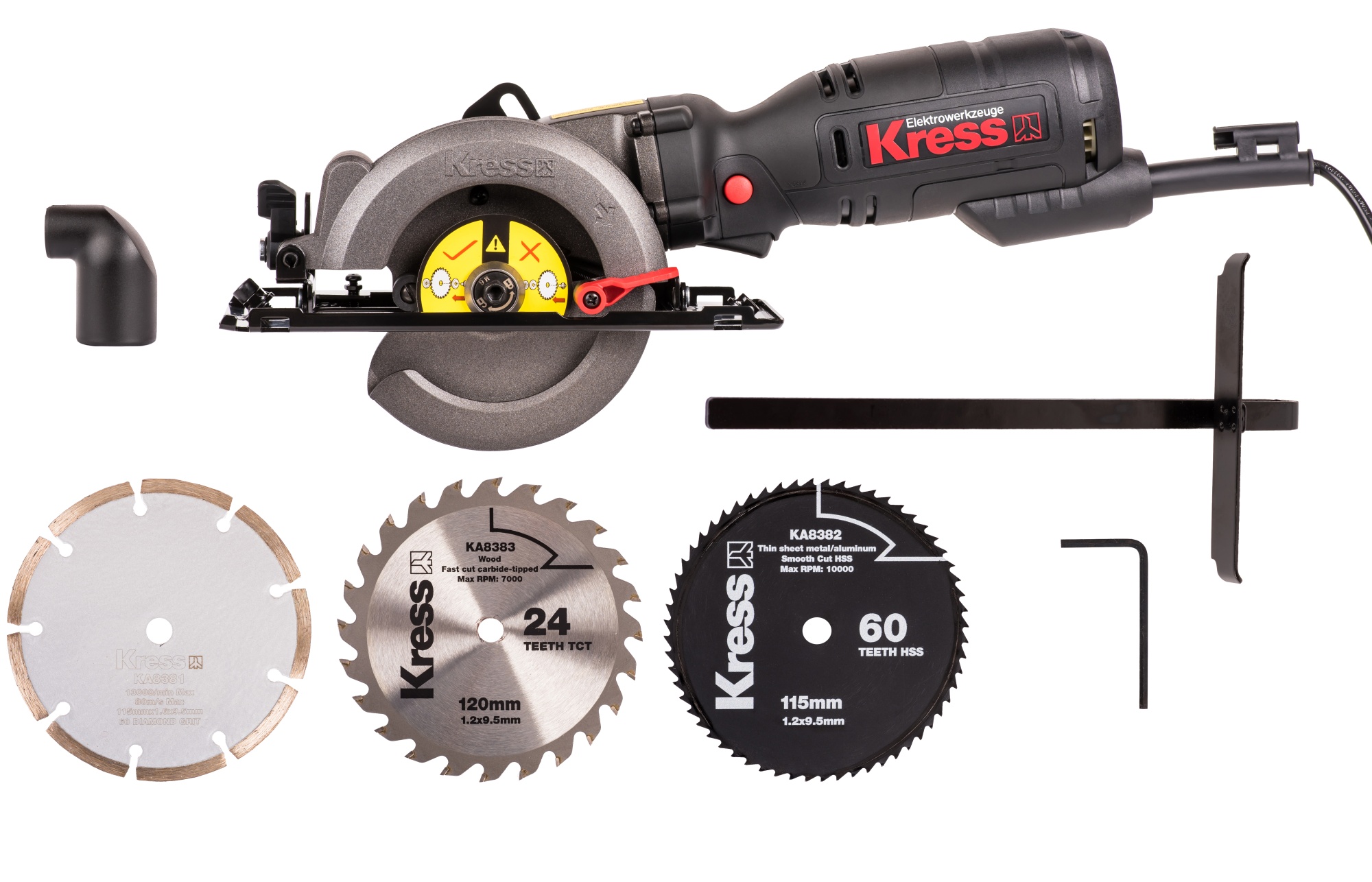 Дисковая пила KRESS KU436P, 710Вт, 120мм, кейс