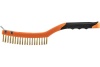 Проволочная щетка NEO Tools латунная проволока, 3х19 рядов, со скребком 39-032