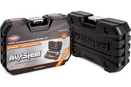 Набор проходных головок AV Steel 1/4 29 предметов AV-011029