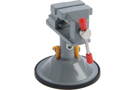 Мини-тиски TUNDRA алюминиевые  крепление на присоске, поворотные на 180, 35 мм 7003027